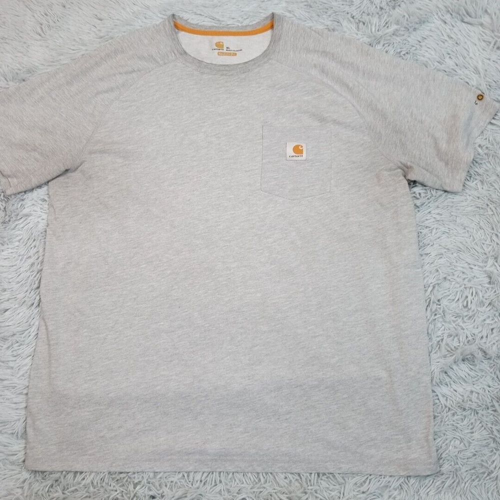 Carhartt Mens‎ Shirt XL Gray Relaxed Fit Chest Pocket Casual Comfort Chore Work